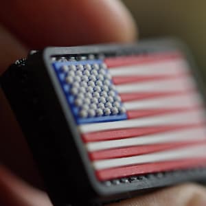 Set of two small American flags. PVC tactical morale patch, small patch, USA flag, America flag, US flag, pvc patch