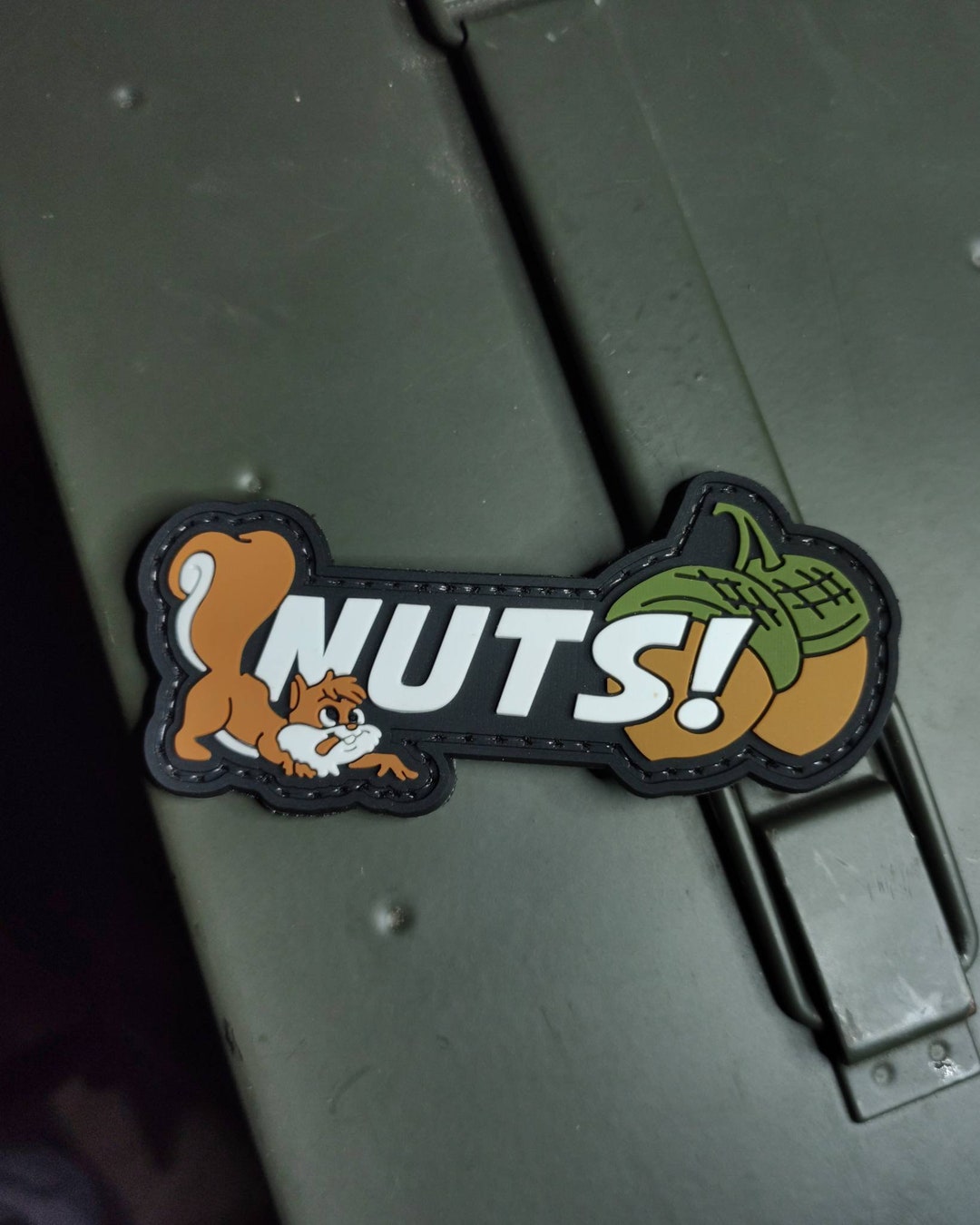 PVC Patch Tactical Morale Patch Velcro Patch NUTS, Squirrel, Cool Patch