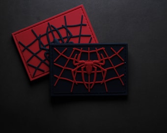 Spider Web Morale Patch | PVC Tactical Gear Accessory Patch | Hook Backing