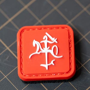 PVC tactical morale patch Knight Vytis, 1 inch patch