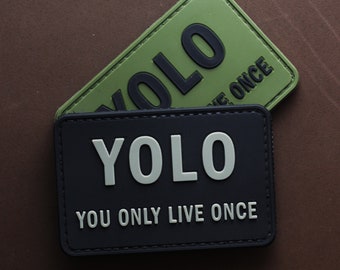 YOLO PVC Patch | Tactical Morale Gear Patch | Hook Backing