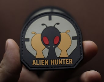 Alien PVC Morale Patch | Tactical Gear Accessory Patch | Hook Backing