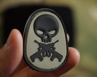 PVC Morale Patch | Alien Skull Tactical Patch – Hook Backing