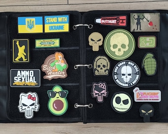 Patch Display Aufbewahrungskoffer/Buch | Loop-Panel für Patches mit Patches