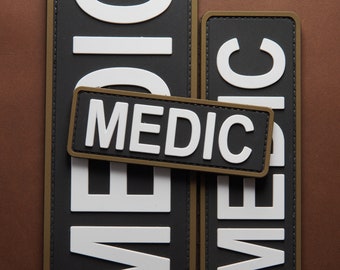 Parche de moral MEDIC Insignia táctica de PVC / Parte posterior con velcro