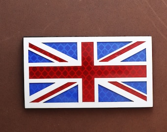 Laser Cut UK Flag Patch: Reflective Tactical Morale Patch