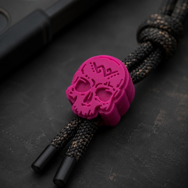 PaganEDC Cuenta de calavera, Cuenta de cordón de paracord de PVC para equipo EDC imagen 7