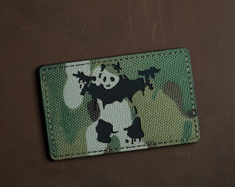 Reflective Panda Patch: Laser Cut Tactical Morale Patch