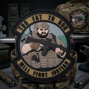 Grappige moraalpatch, te dik om uit te voeren PVC-patch met haakrug
