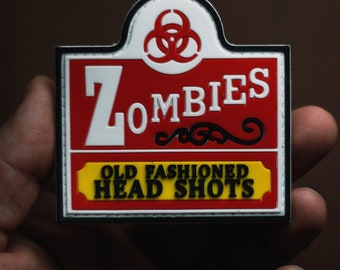 Patch ouderwetse zombies tactische morele patch van pvc – achterkant met haakjes