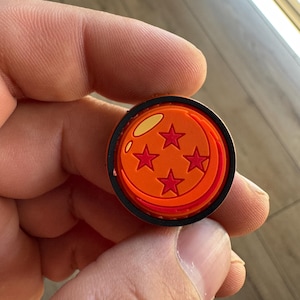 Four Star Ball Morale Patch, Orange Mini PVC Patch with Hook Backing image 6