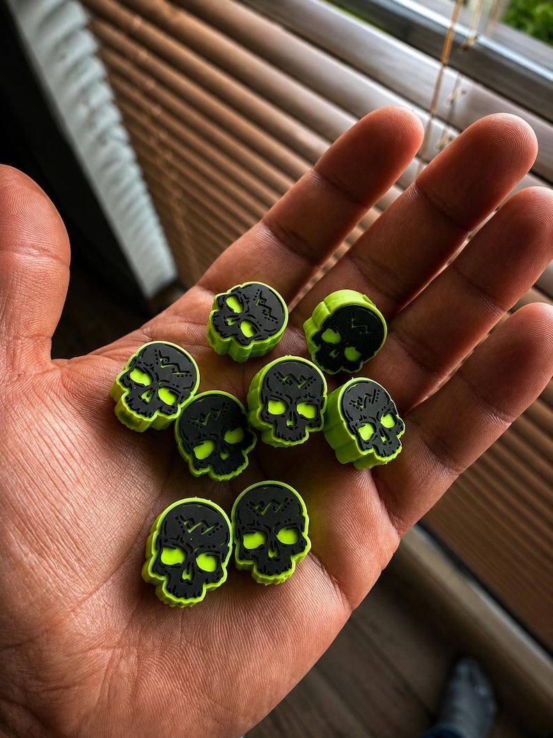 PaganEDC Cuenta de calavera, Cuenta de cordón de paracord de PVC para equipo EDC imagen 8