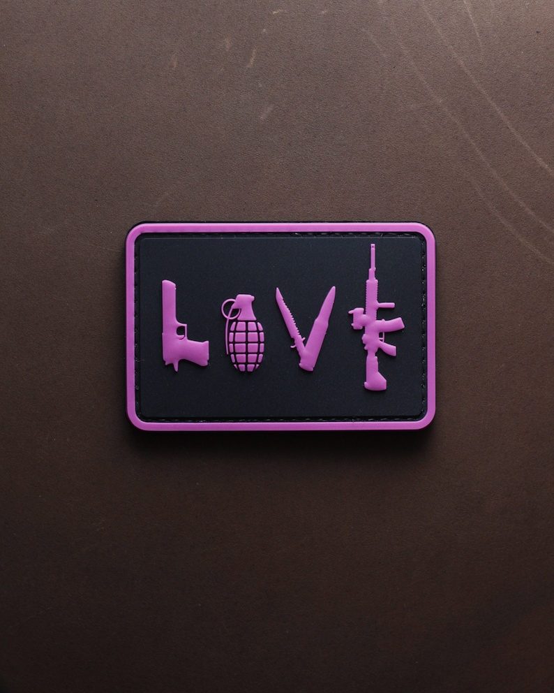PVC Morale Patch LOVE | Tactical Gear Patch | Hook Backing - Etsy