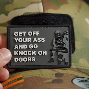PVC patch taktisches moral patch geh hoch und geh an türen klopfen!