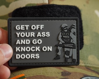 Patch PVC Patch Get Off Your Ass PVC Tactical Morale Patch – Hook Backing