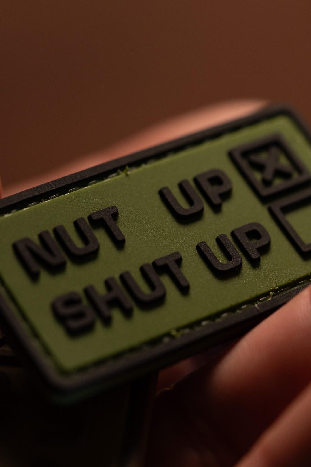 Nut up Shut up PVC Tactical Morale Patch – Hook Backing - Etsy