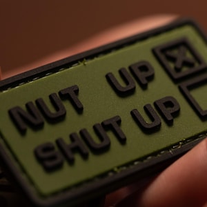Patch PVC Nut Up ShutUp Tactical Morale Patch – Hook Backing