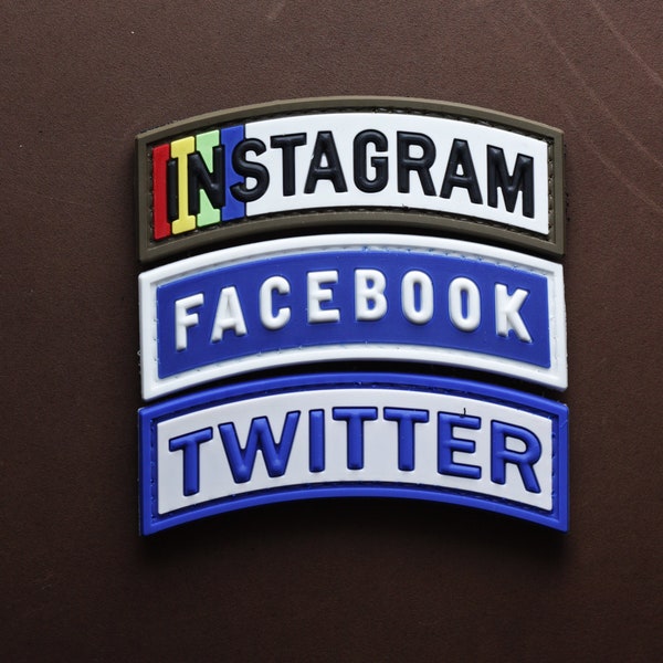 PVC Morale Patch | Social Media Addict | Tactical Gear Patch | Hook Backing