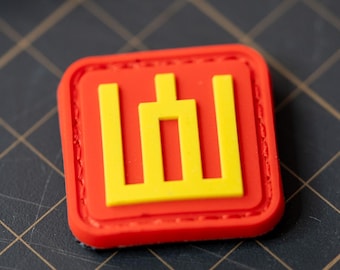 Small PVC Patch | Gediminas Tower | Tactical Morale Gear Patch | 1 Inch Hook & Loop