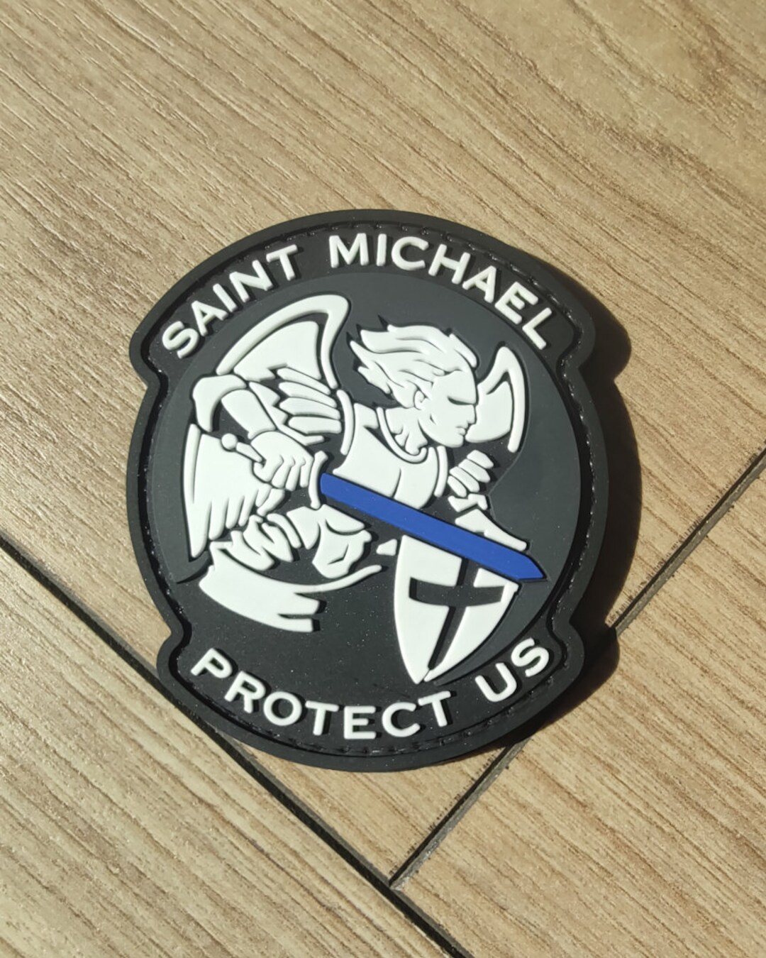 PVC Patch Tactical Morale Patch Velcro Patch Saint Michael Protect Us