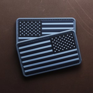 PVC tactical morale patch, USA flag, American flag, reverse flag, forward flag,