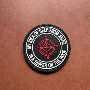 Patch Sniper on the Roof PVC Tactical Morale Patch – Hook Backing