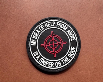 Patch Sniper on the Roof PVC Tactical Morale Patch – Hook Backing