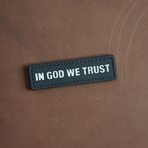 PVC patch tactical morale patch hook and loop patch In God we trust