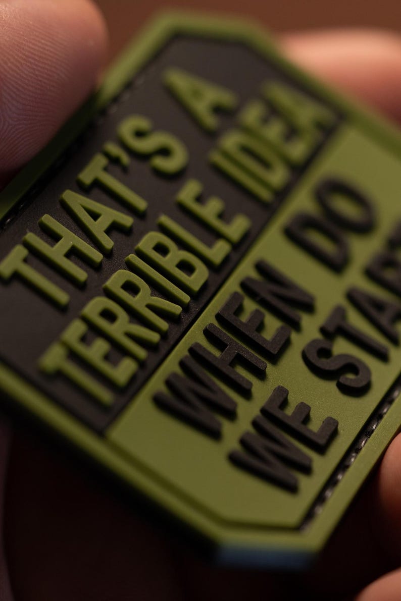 PVC Morale Patch | That’s a Terrible Idea | Tactical Gear Hook Backing ...