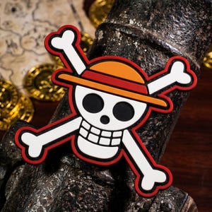 PVC Moral Patch, Tecknad Piratskalle Patch med Krokbaksida