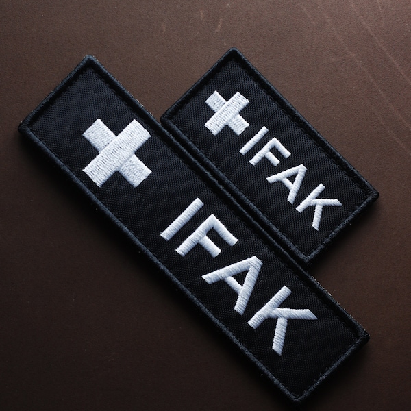 Embroidered tactical patch IFAK individual first aid kit, morale patch, med kit.