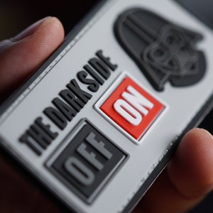 PVC patch the dark side on , tactical morale patch, hook and loop patch