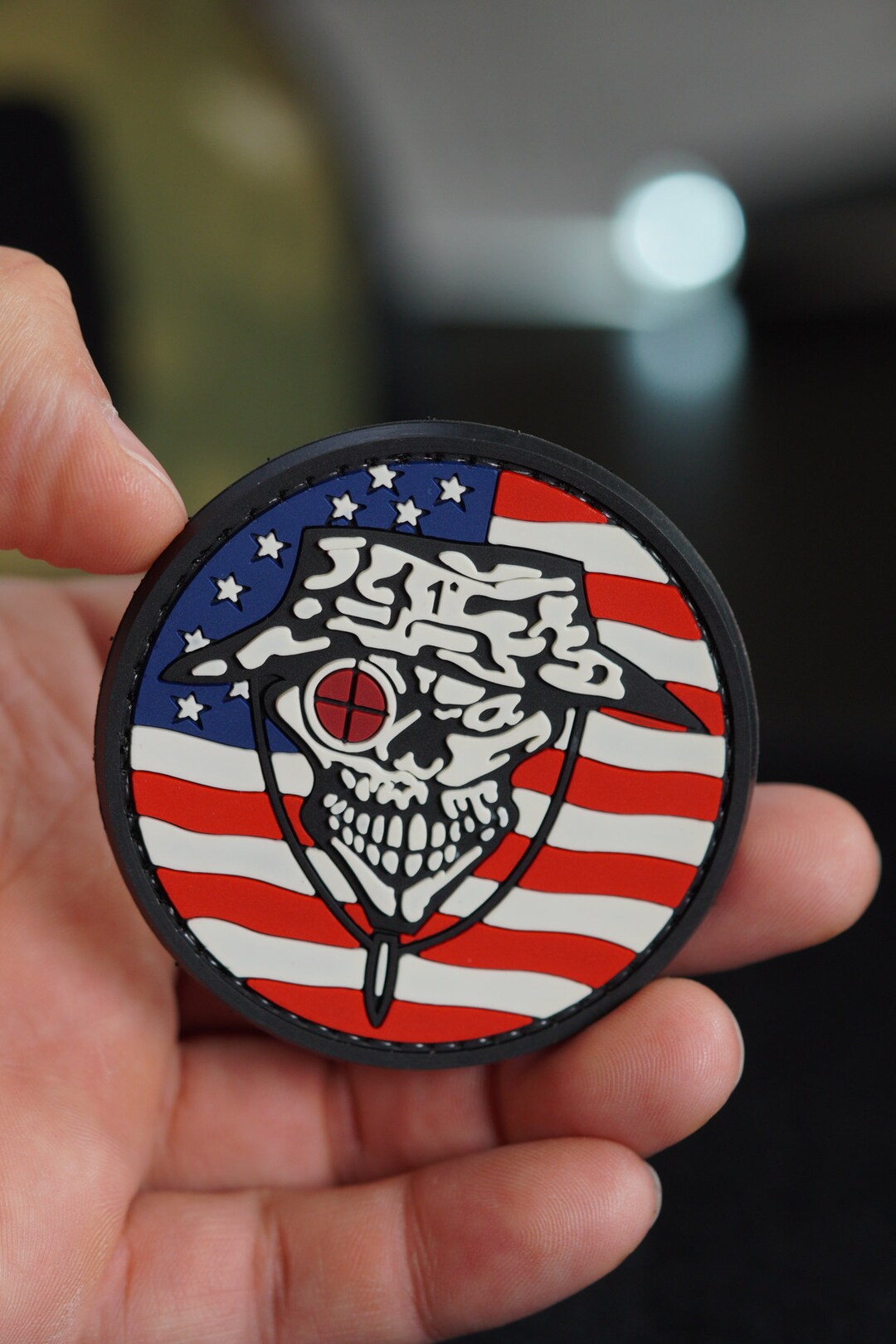 Patch PVC | Tactical Skull Flag Morale Patch – Hook Backing - Etsy