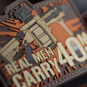 Real Men PVC-patch met klittenbandsluiting