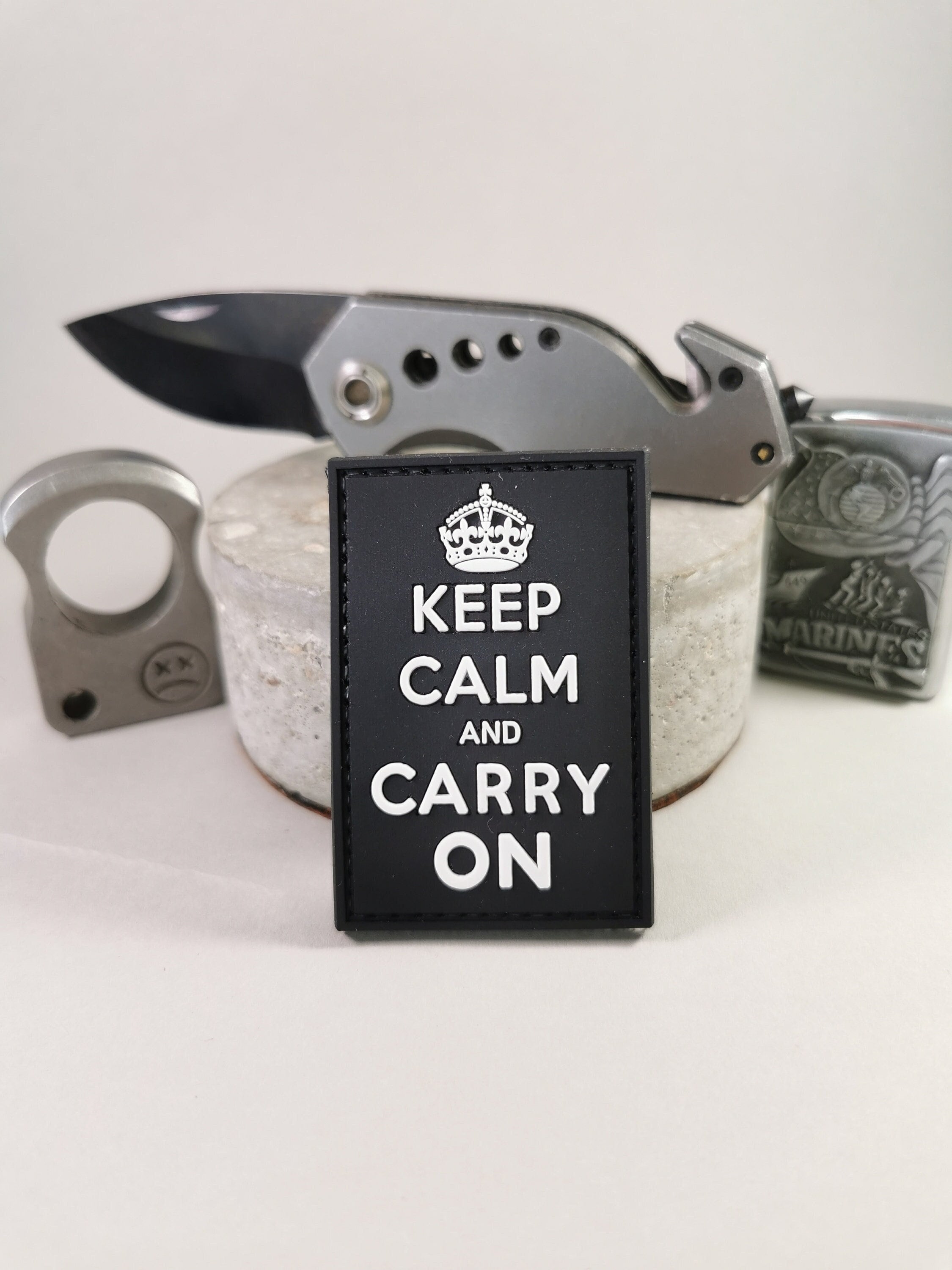 Patch PVC | Keep Calm and Carry on Morale Patch - Tactical Hook Backing ...