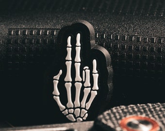 PVC Moral Patch 2er Set | Skeletthand | Taktisches Zubehör Patch | Haken Rückseite