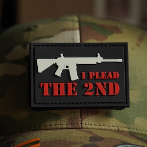 PVC patch tactical morale patch hook and loop patch i plead the 2nd