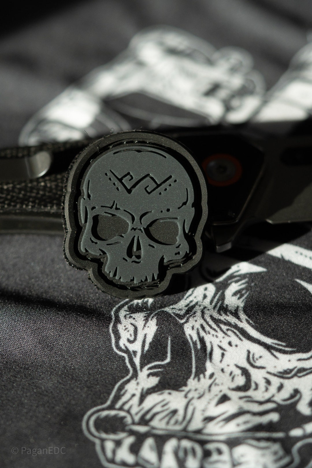 Poison Bottle Easy Iron On Patch Sew black white Goth Pagan Skull Cross Bones