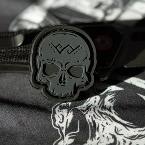 PVC tactical morale patch Pagan skull , 1,5 inch patch