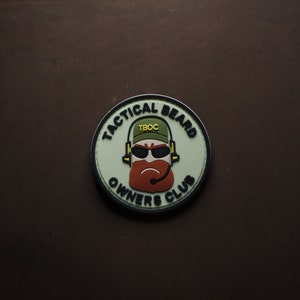 The Beard Is Strong PVC Morale Patch - 3x3 Inch Funny Military & Tactical Gear Accessory