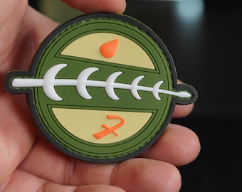 Patch moral en PVC | Emblème du chasseur | Patch pour équipement tactique | Support de crochet