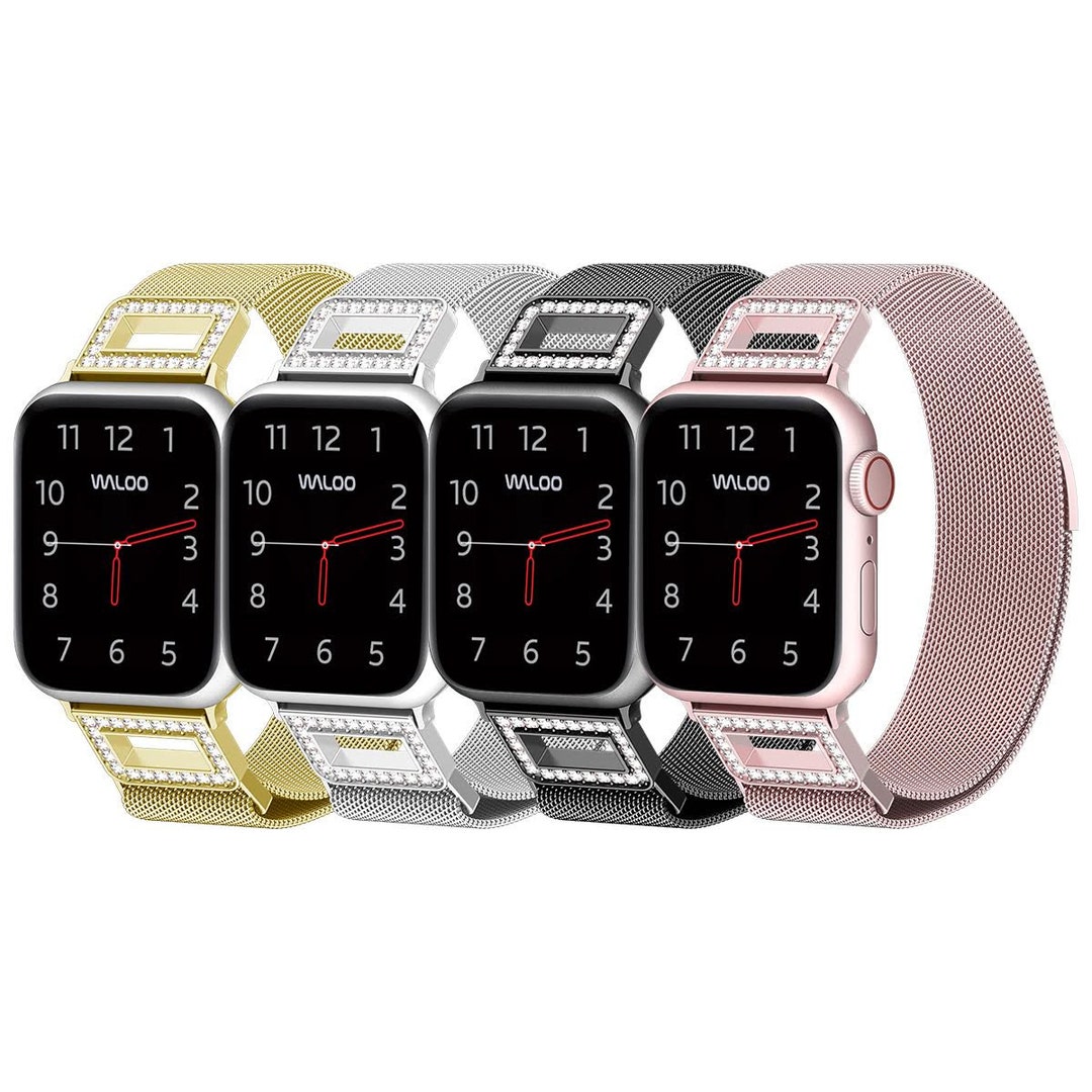Diamond Magnetic Mesh Band for Apple Watch Series - Etsy
