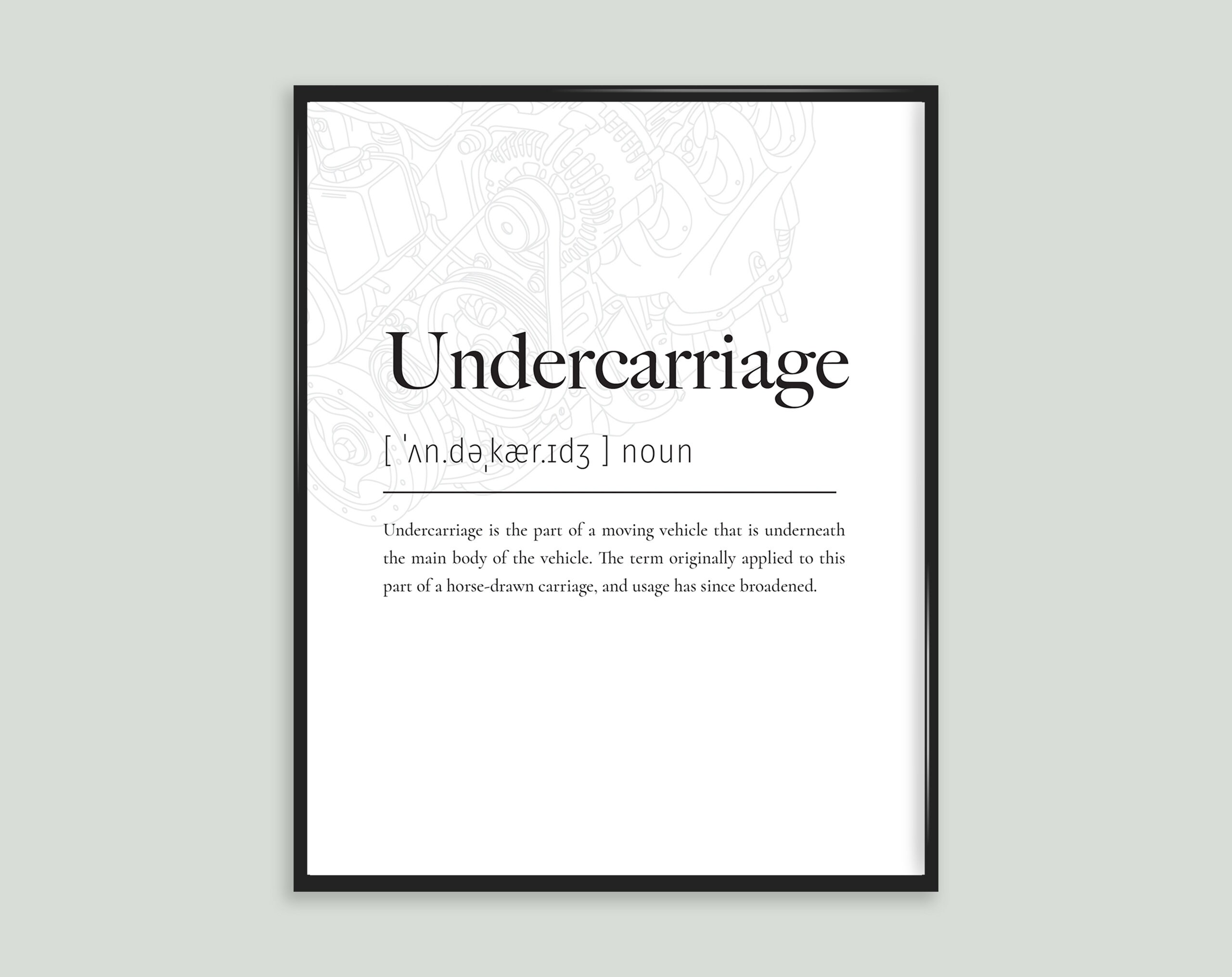 Undercarriage Car Automobile Definition Impression Poster