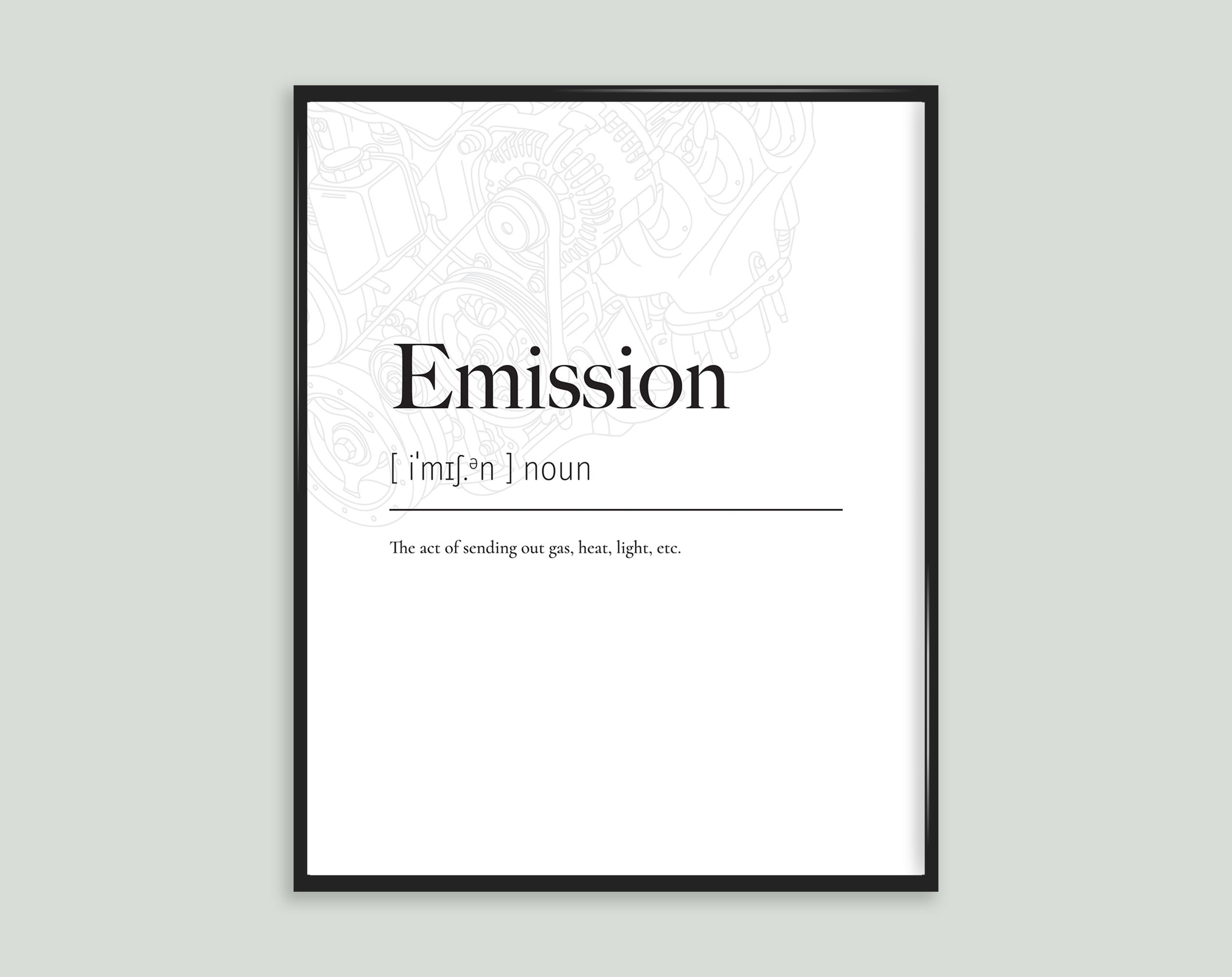 Emission Car Automobile Definition Impression Poster
