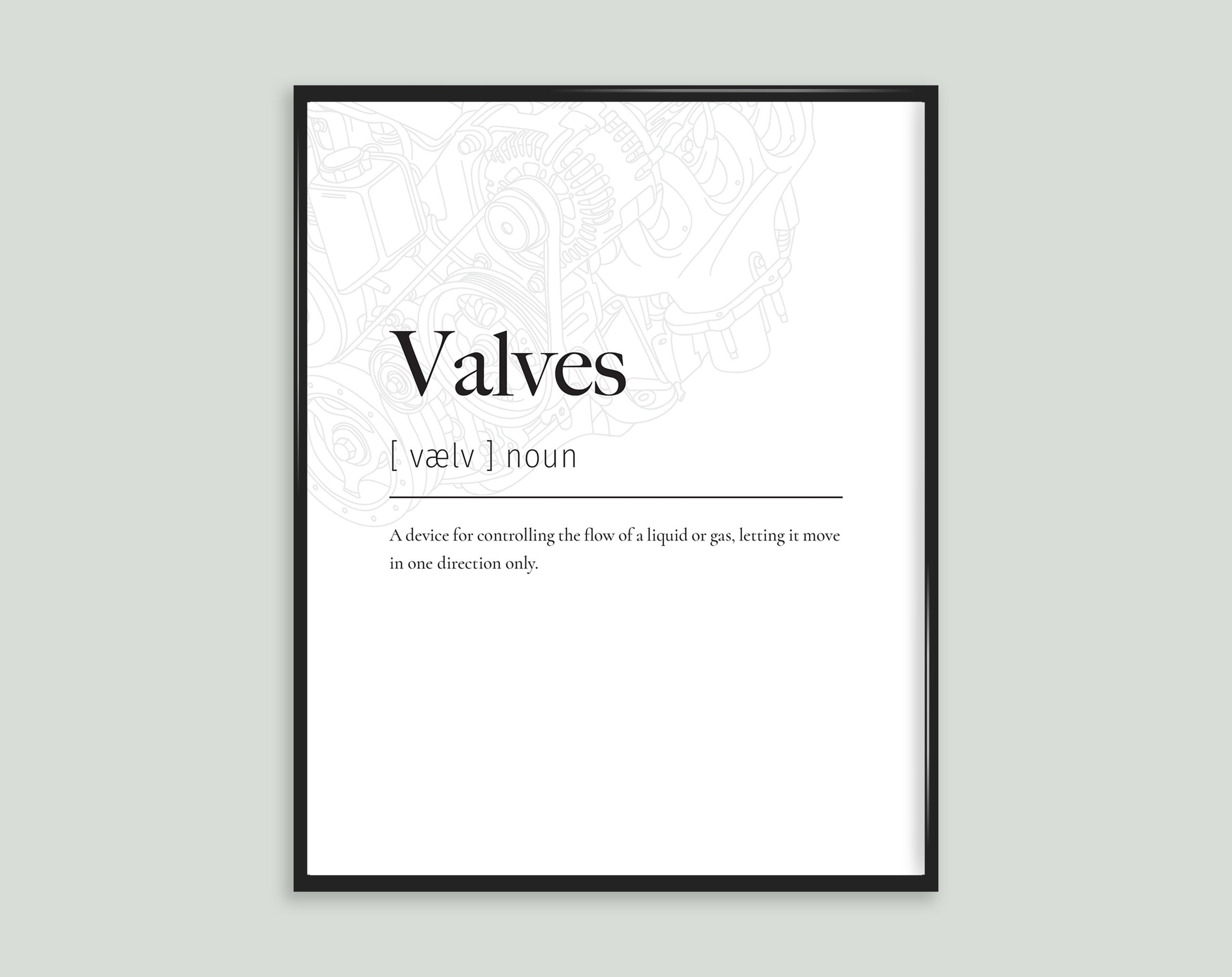 Valves Car Automobile Definition Poster