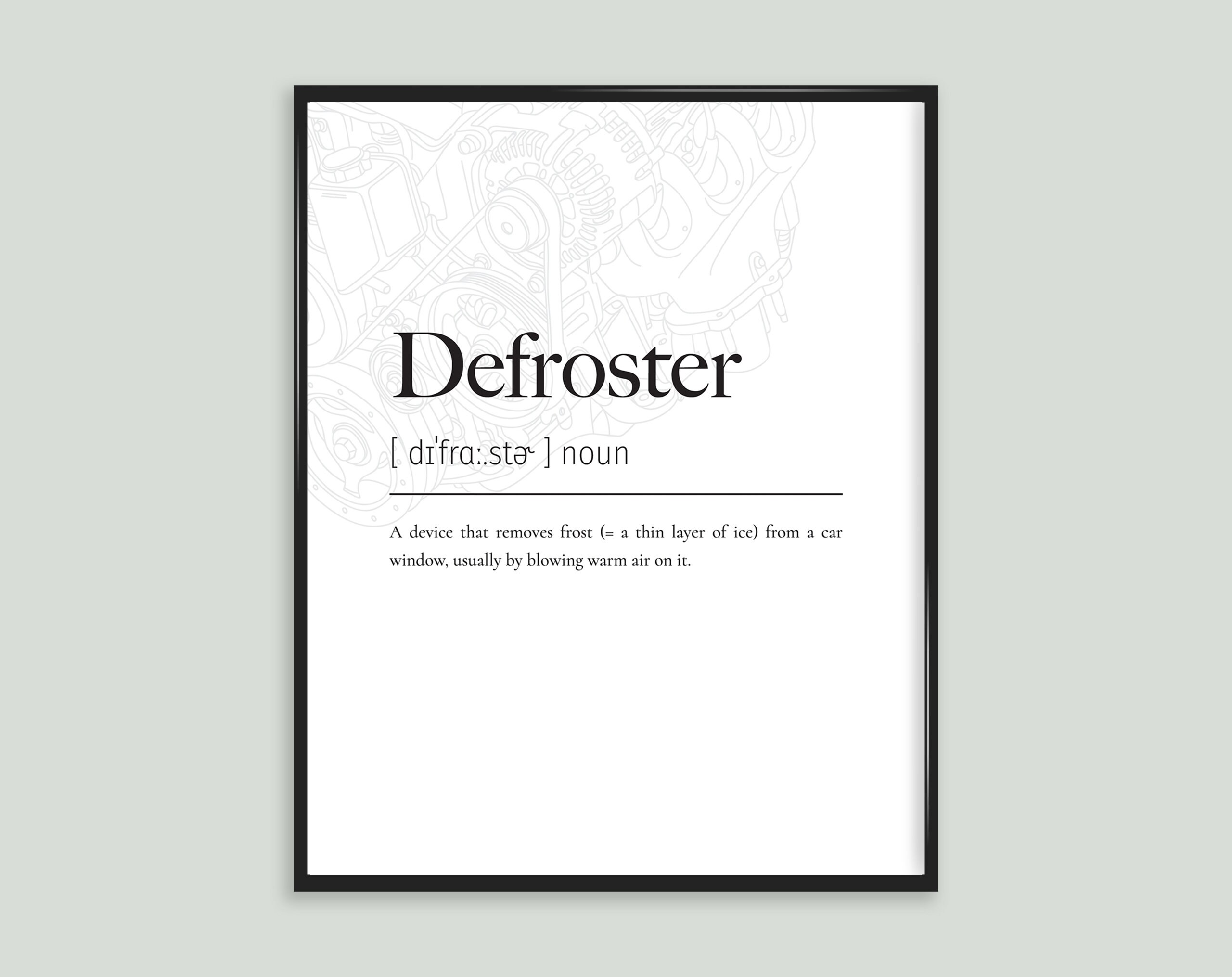 Defroster Car Automobile Definition Impression Poster
