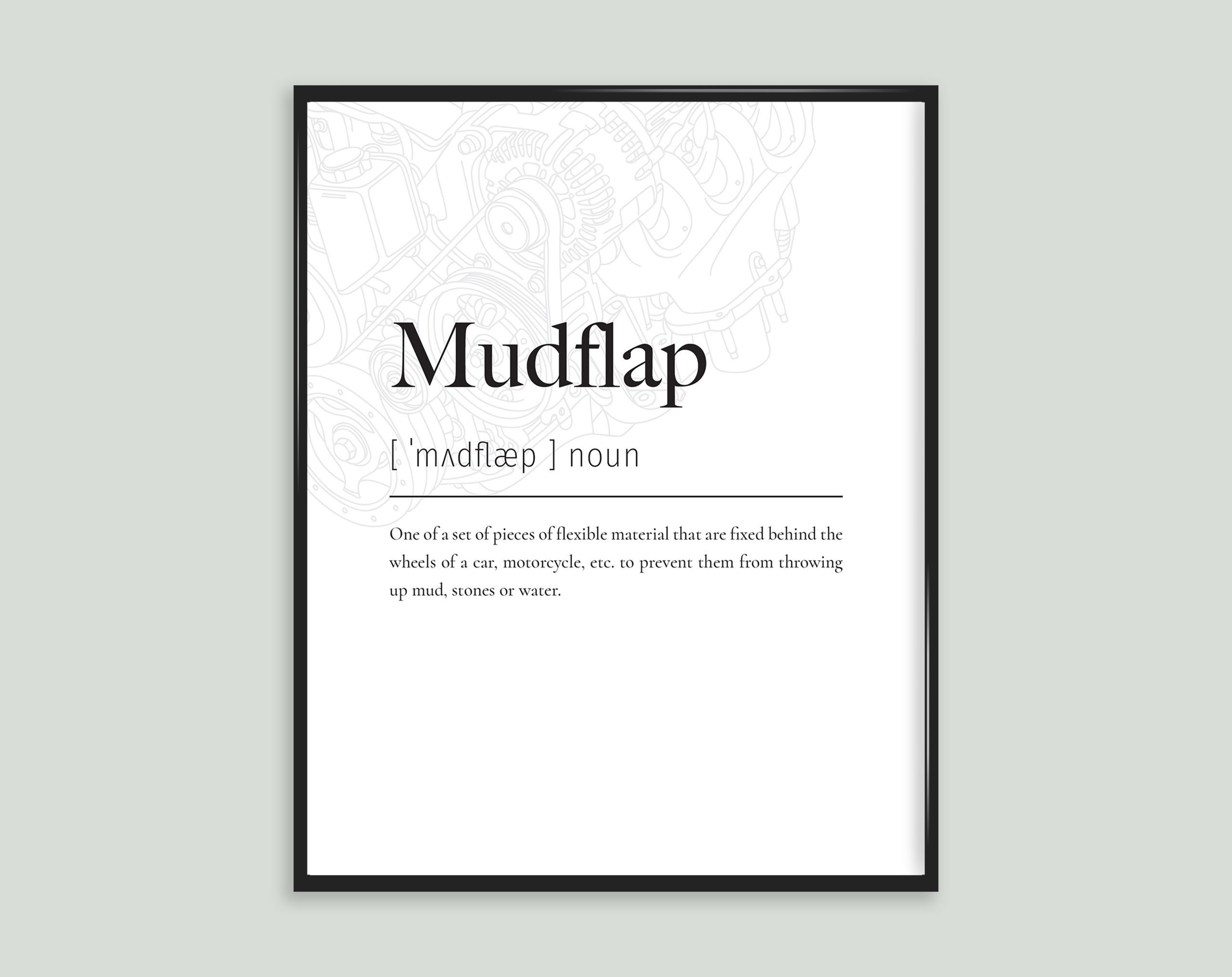 Mudflap Car Automobile Definition Impression Poster