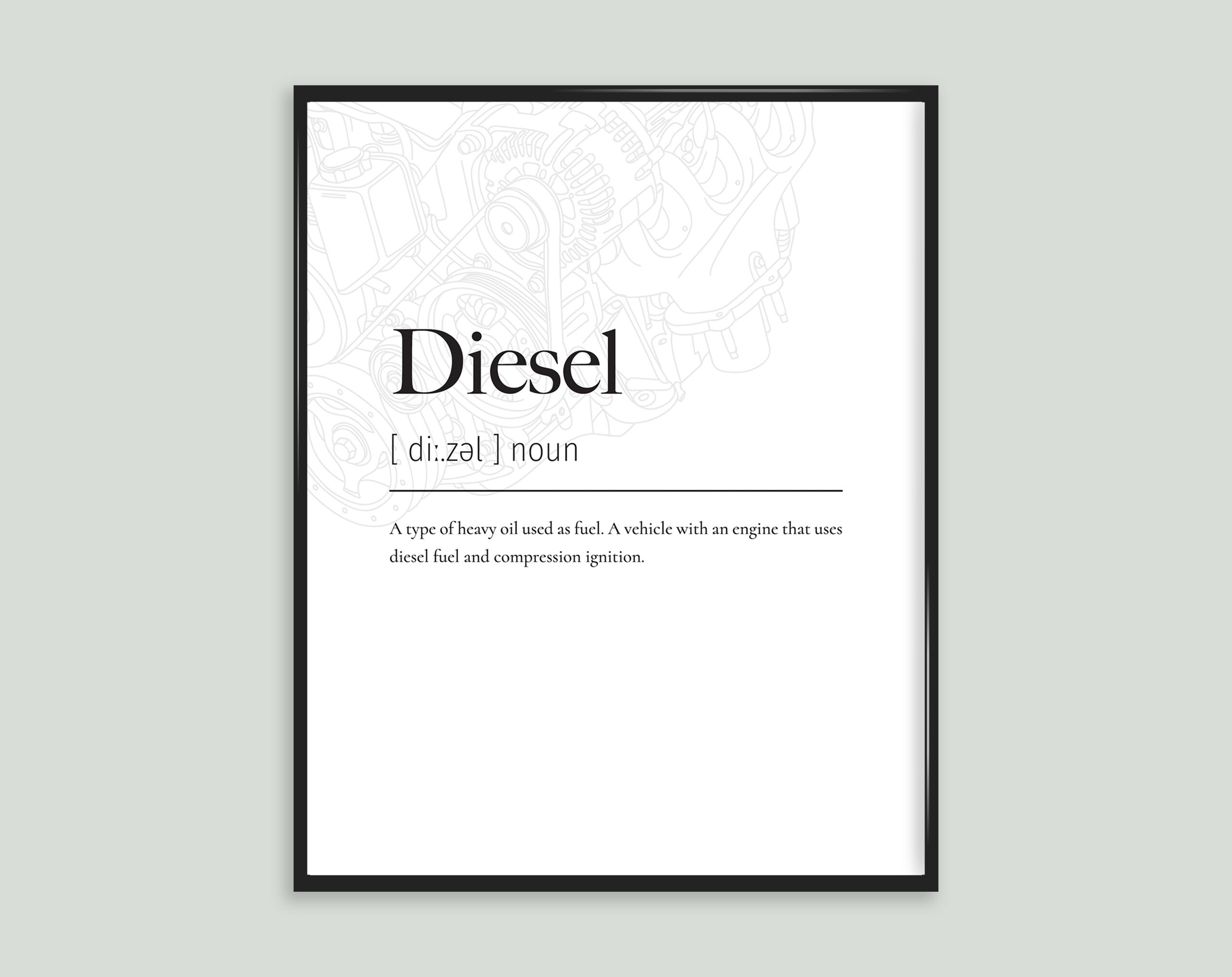 Diesel Car Automobile Definition Impression Poster
