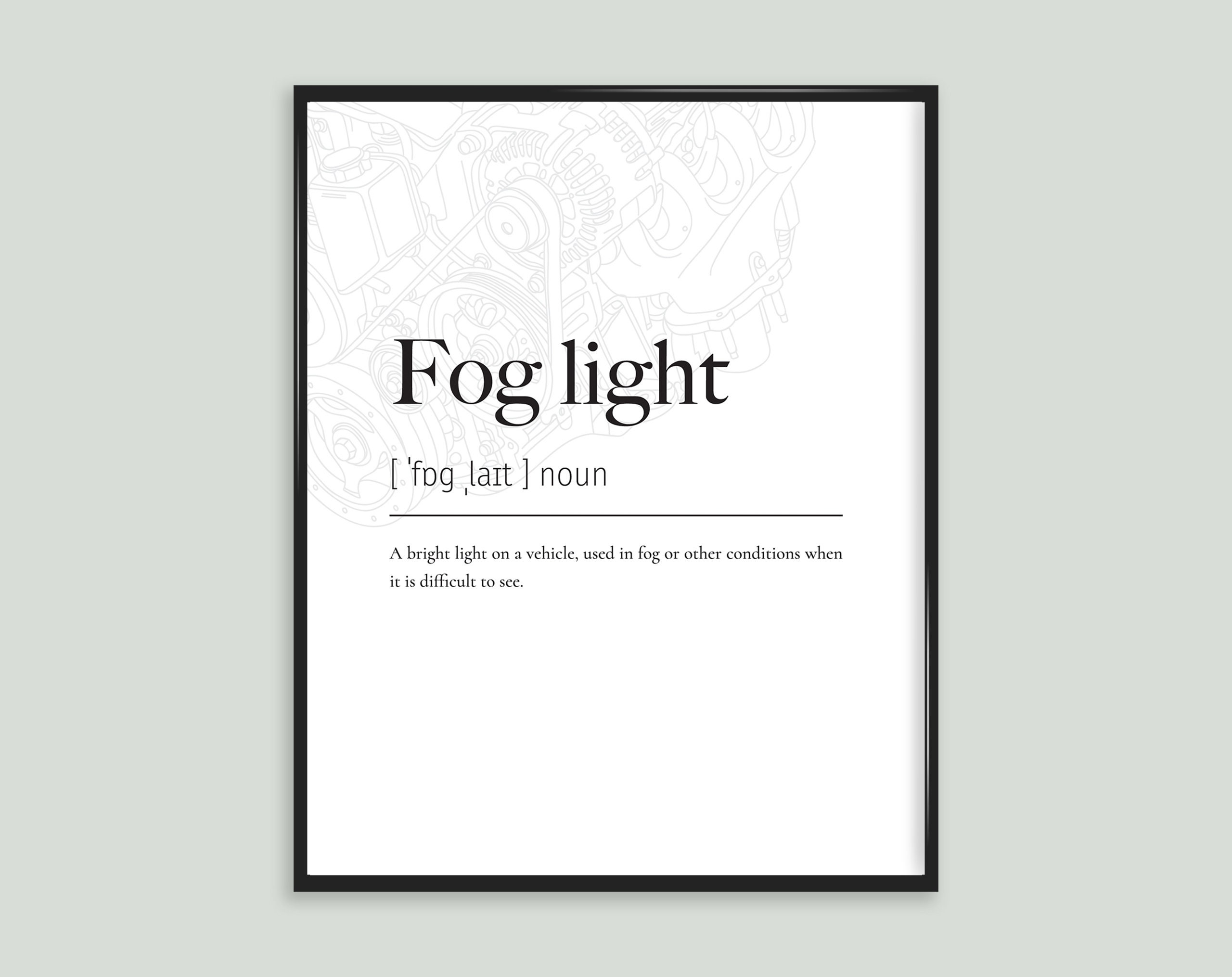 Fog Light Car Automobile Definition Impression Poster
