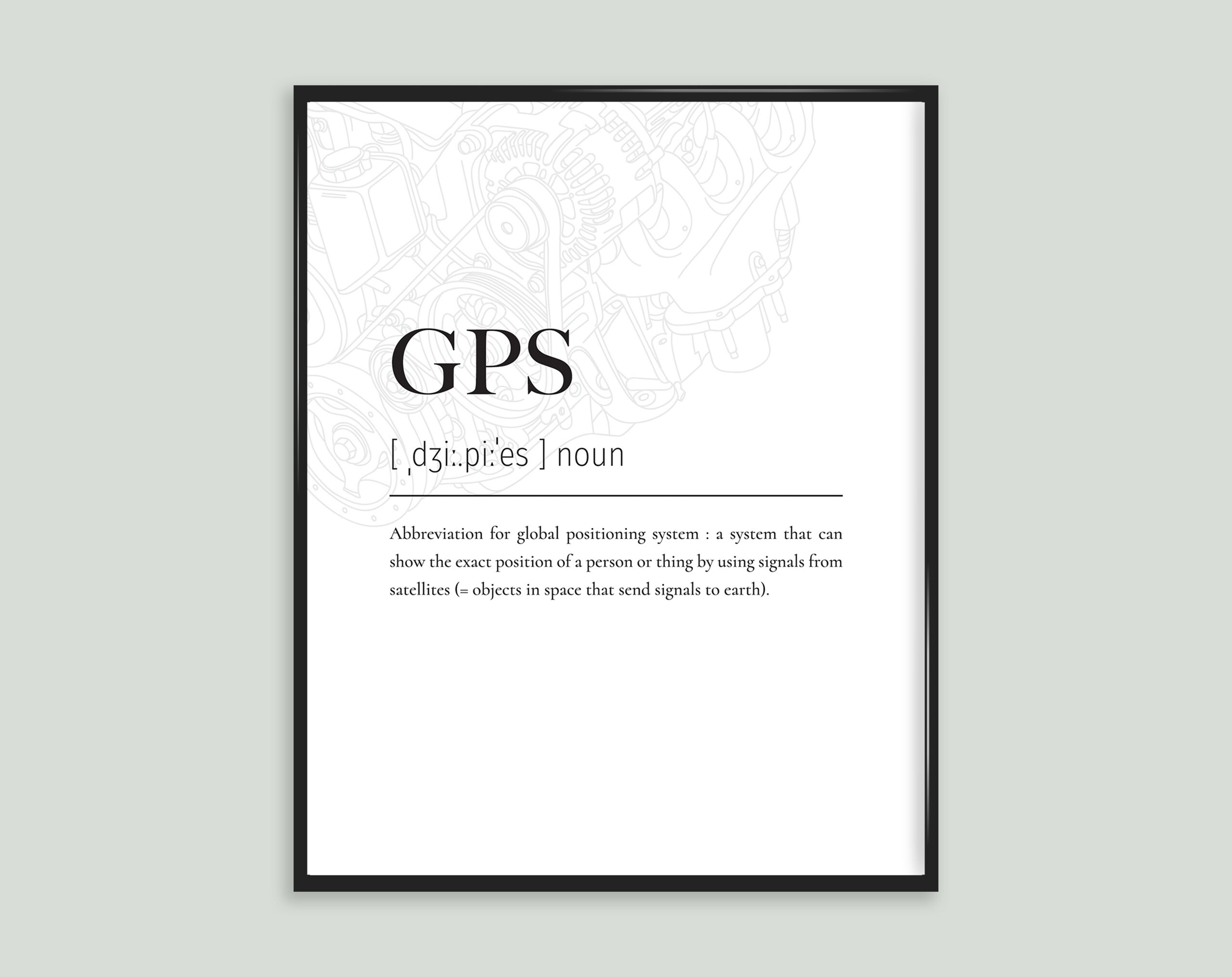 Gps Car Automobile Definition Impression Poster